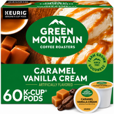 Green Mountain Coffee Roasters, Caramel Vanilla Cream Light Roast K-Cup Coffee Pods, 60 Count