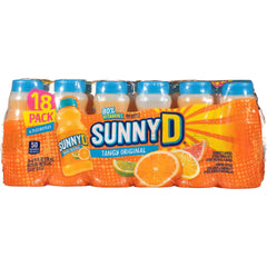 SUNNYD Tangy Original Shelf Stable Orange Juice Drink, 18 Count, 6.75