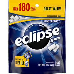Eclipse Winterfrost Sugar Free Chewing Gum, Value Pack - 180 ct Bag