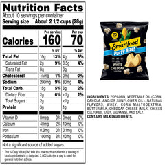 Smartfood Gluten Free, No Artificial Colors White Cheddar Popcorn Bag