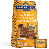 GHIRARDELLI Milk Chocolate Candy SQUARES with Caramel Waffle Cone Fill