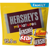Hershey's Miniatures Assorted Chocolate Candy Family Pack, 15.9 oz