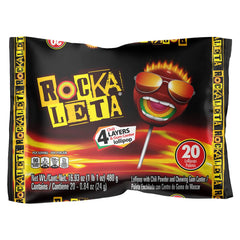 (6 Pack) Sonric's Rockaleta Lollipops with Bubble Gum Center