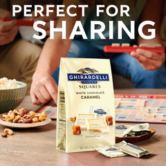 GHIRARDELLI White Chocolate Candy SQUARES with Caramel Filling, 5 oz B