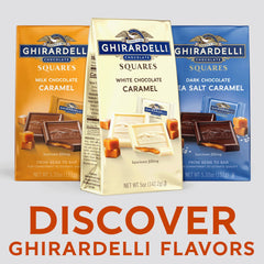 GHIRARDELLI White Chocolate Candy SQUARES with Caramel Filling, 5 oz B