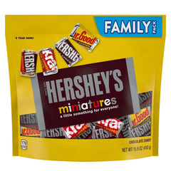 Hershey's Miniatures Assorted Chocolate Candy Family Pack, 15.9 oz