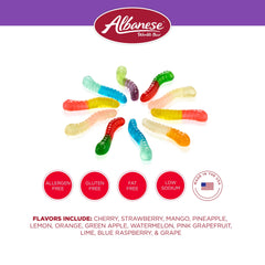 Albanese 12 Flavor Mini Gummi Worms, 36oz Resealable Bag, Family Size