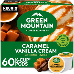 Green Mountain Coffee Roasters, Caramel Vanilla Cream Light Roast K-Cup Coffee Pods, 60 Count
