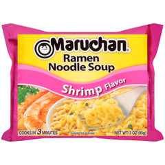 Maruchan Ramen Noodle Soup, Shrimp Flavor Instant Noodles, 3 oz, Pack of 12