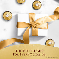Ferrero Rocher Gourmet Hazelnut Milk Chocolate Gift Box, 12ct 5.3 oz