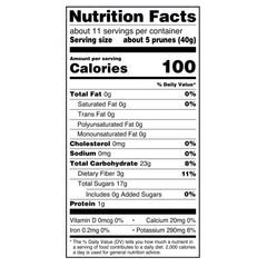 Great Value Unsweetened Pitted Prunes Canister, 16 oz