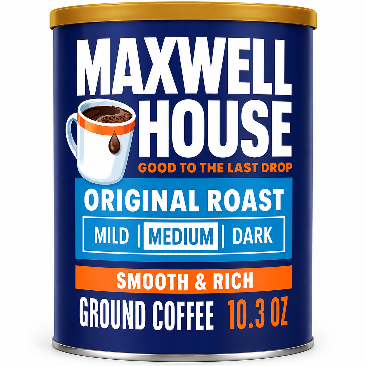 (6 pack) Maxwell House Original Roast Ground Coffee, 10.3 oz Canister, Medium