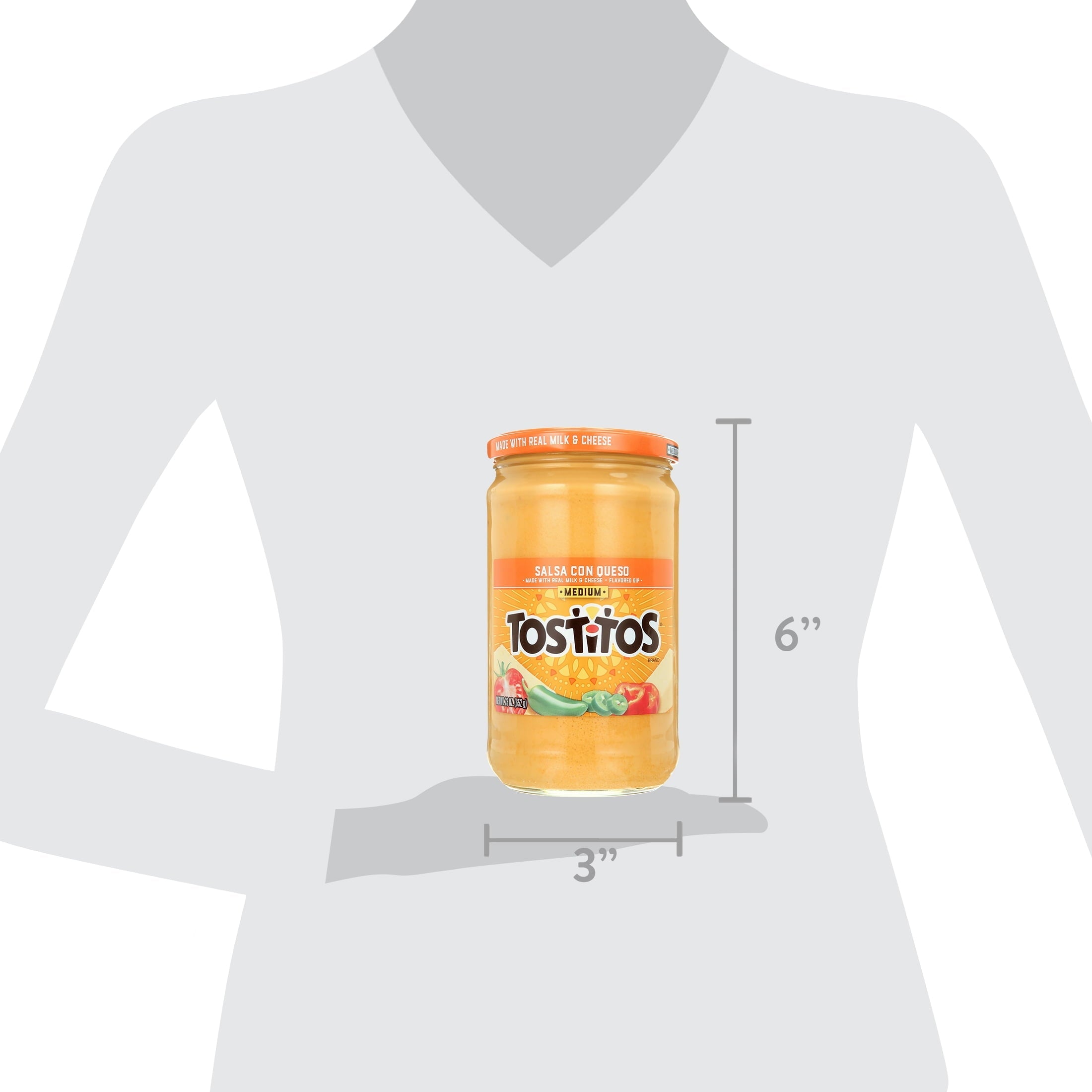 Tostitos Brand Dips & Salsas Medium Salsa Con Queso, 23 Ounce Jar