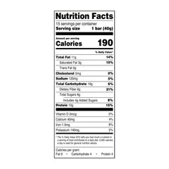 Great Value Peanut Butter and Dark Chocolate Protein Bars, 21.1 oz, 15