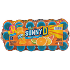 SUNNYD Tangy Original Shelf Stable Orange Juice Drink, 18 Count, 6.75