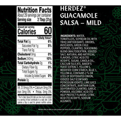HERDEZ Guacamole Salsa Mild, Tortilla Chip Dip, Shelf Stable, 32 oz