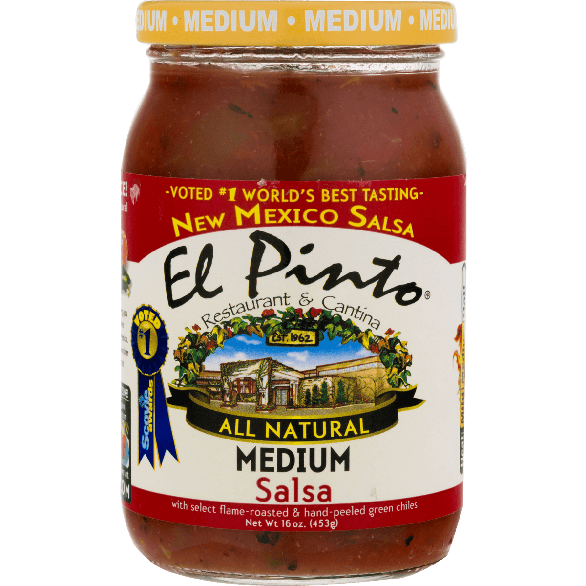 El Pinto Medium Salsa, 16 ozEl Pinto Medium Salsa  Authentic New Mexico Flavor, 16 oz Jar