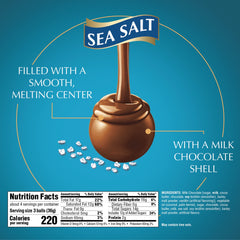 Lindt Lindor Sea Salt Milk Chocolate Candy Truffles, 5.1 oz. Bag