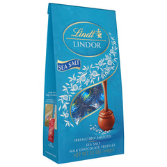 Lindt Lindor Sea Salt Milk Chocolate Candy Truffles, 5.1 oz. Bag